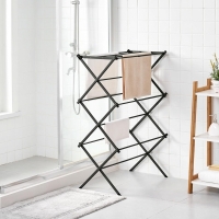 Uscator de haine etajat, pliabil, 7 m, 115.5 x 37 x 72 cm, negru, Vivo WTA15